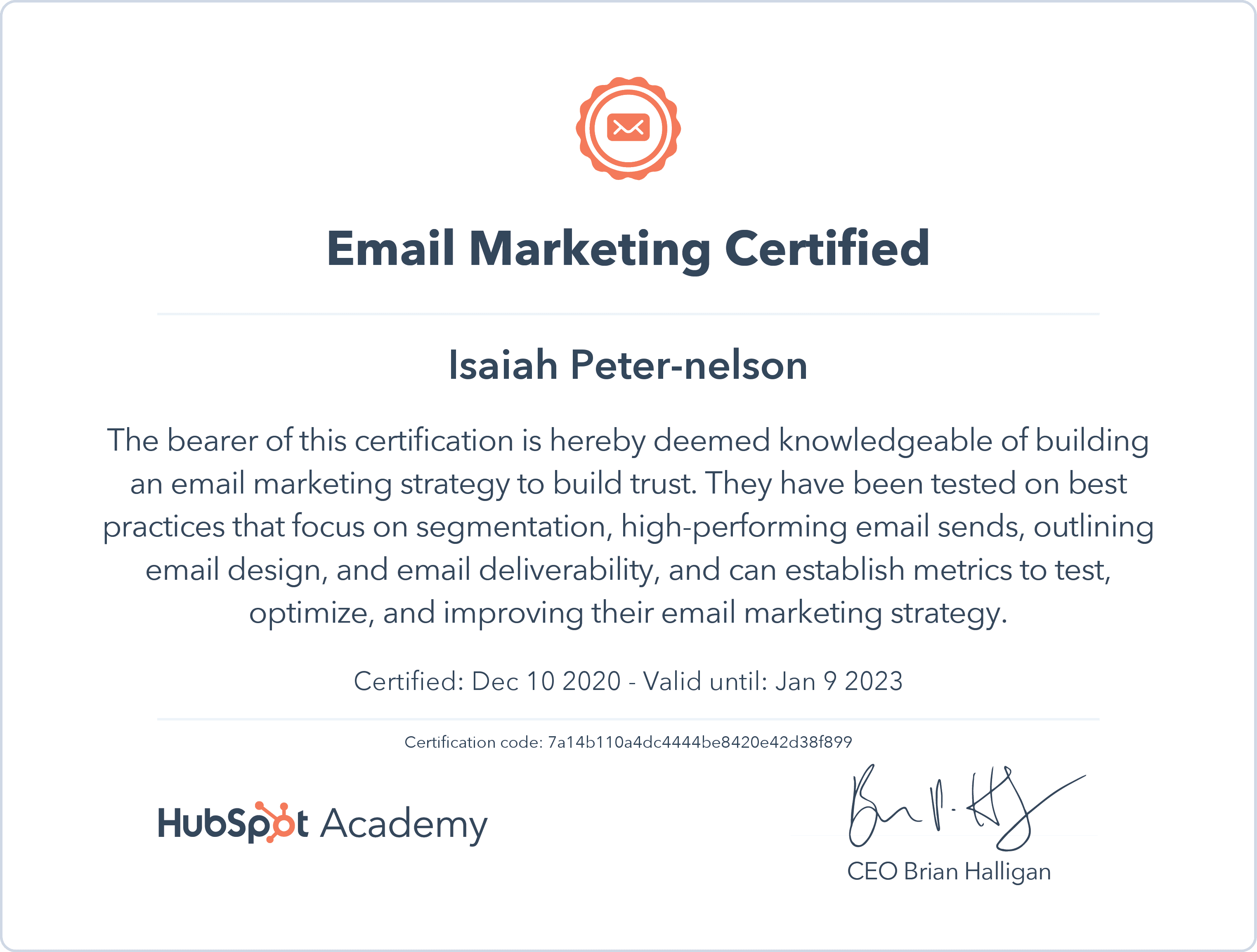 Email Marketing Certified
